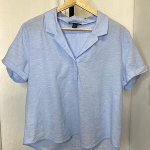 Saks Fifth Avenue linen blend top